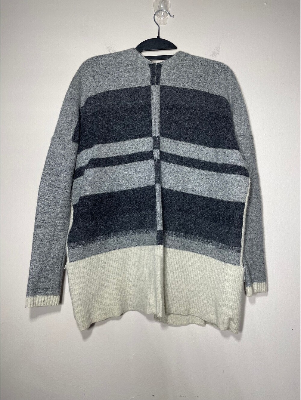 Vince Wool & Cashmere Variegated Stripe Cardigan Y2K Norm xs